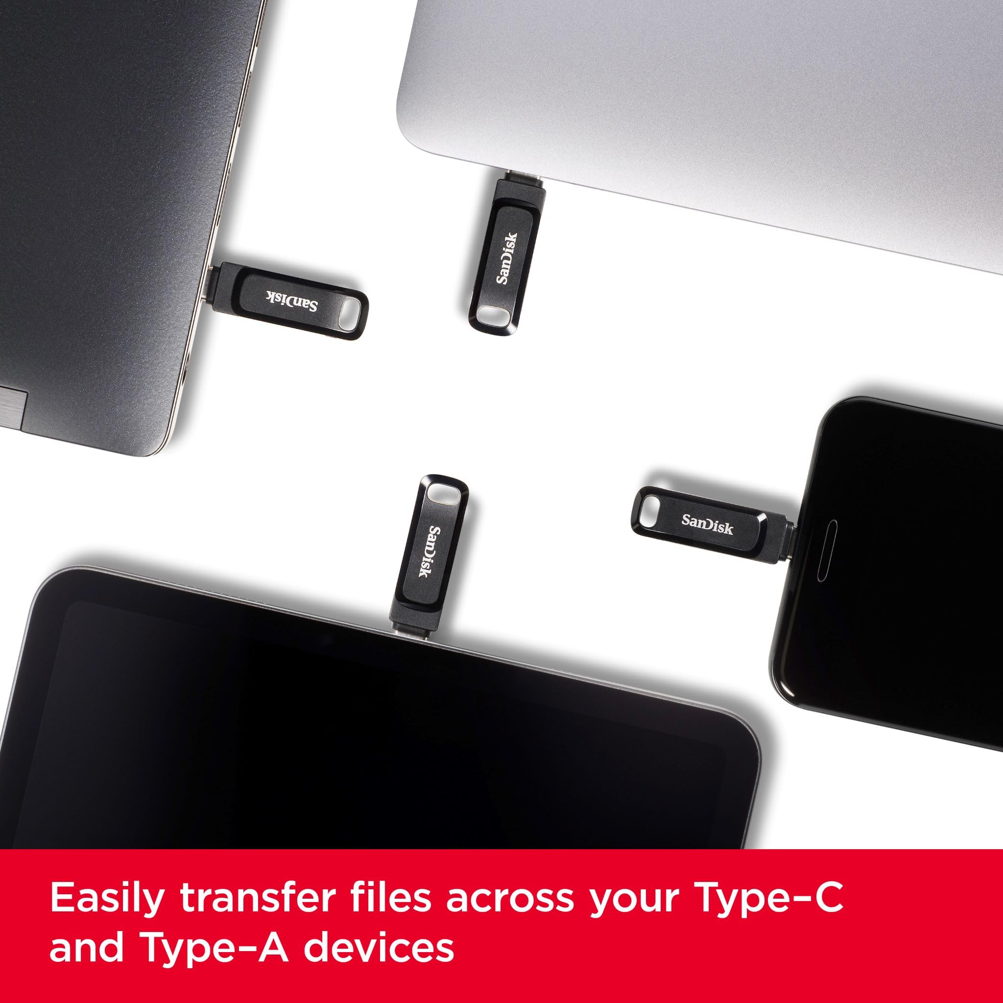 SanDisk 32GB Ultra Dual Drive Go USB Type-C Flash Drive, Black - SDDDC3-032G-G46