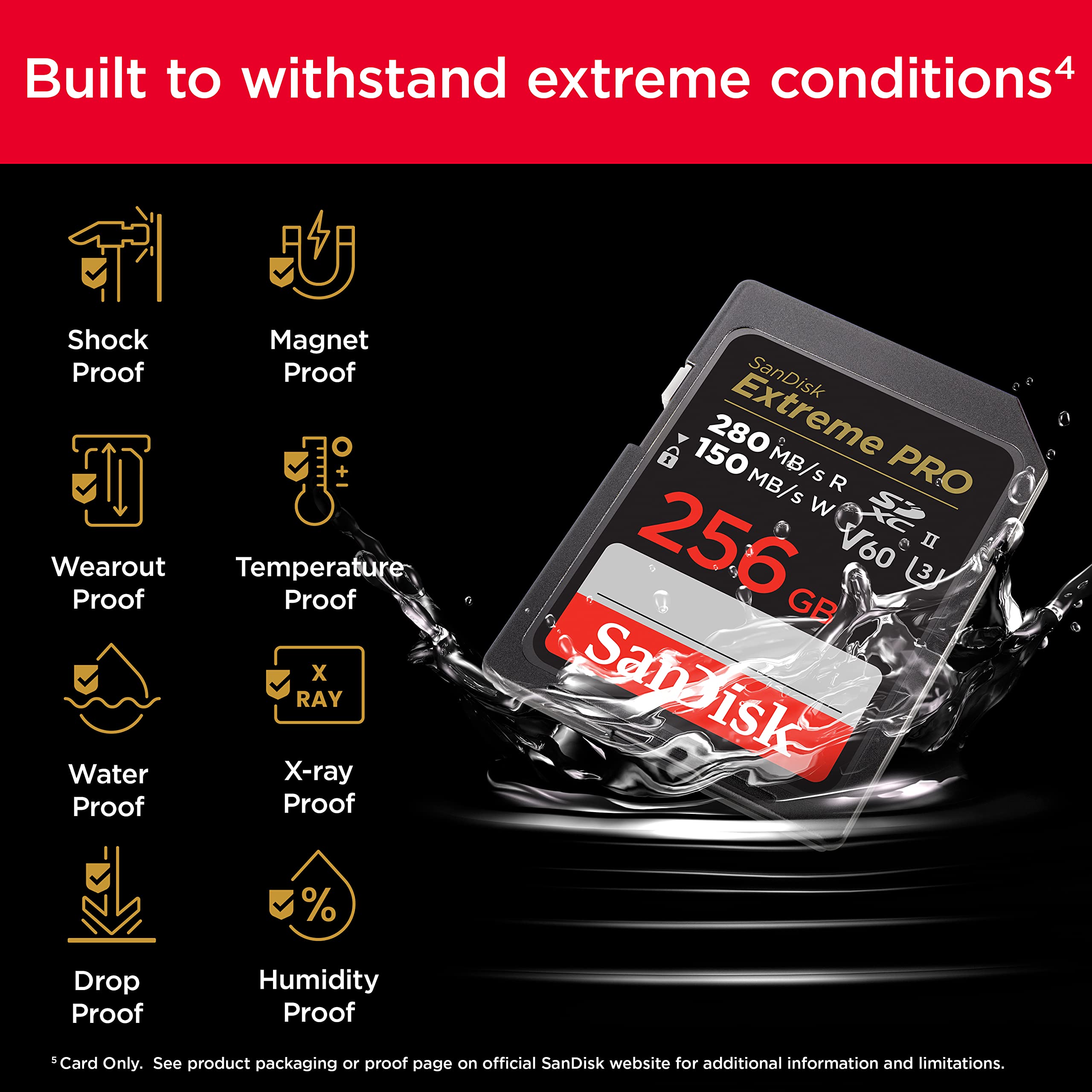 SanDisk 256GB Extreme PRO SDXC UHS-II Memory Card - C10, U3, V60, 6K, 4K UHD, SD Card - SDSDXEP-256G-GN4IN 5 SanDisk 256GB Extreme PRO SDXC UHS-II Memory Card - C10, U3, V60, 6K, 4K UHD, SD Card - SDSDXEP-256G-GN4IN