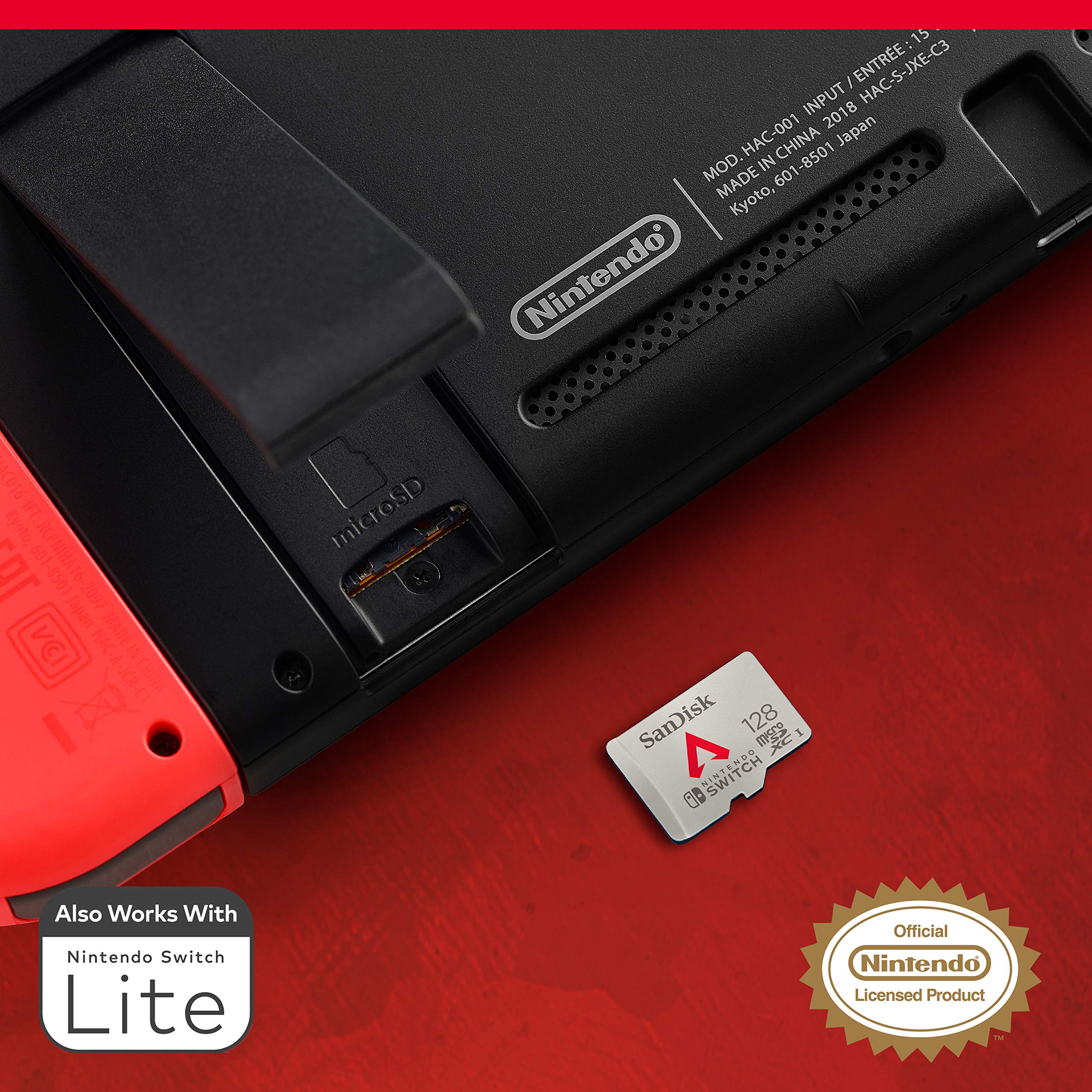 SanDisk 128GB microSDXC Card Licensed for Nintendo-Switch, Apex Legends Edition - SDSQXAO-128G-GN6ZY
