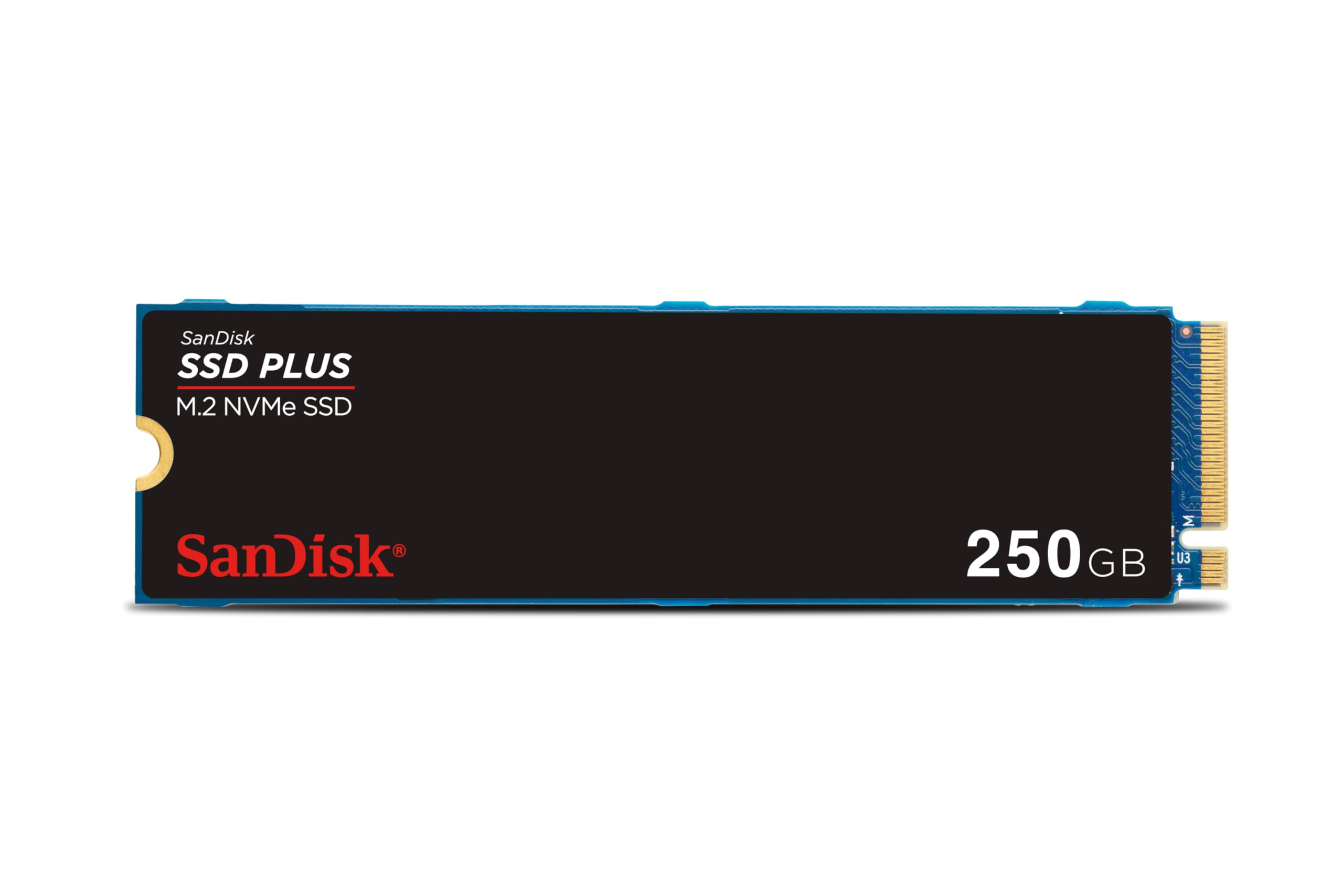 SanDisk 250GB SSD Plus M.2 NVMe SSD - PCIE Gen 3.0, Up to 2,400 MB/s - Internal Solid State Drive - SDSSDA3N-250G-G26