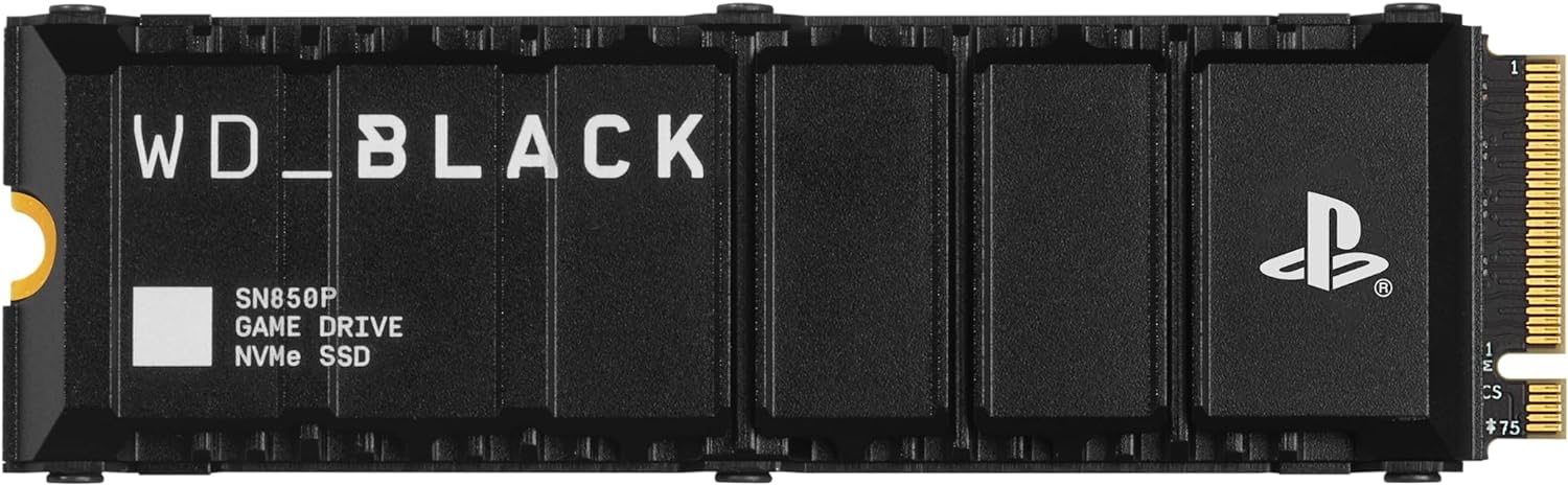 WD_Black 8TB SN850P NVMe M.2 SSD Officially Licensed Storage Expansion for PS5 Consoles, up to 7200MB/s, with heatsink - WDBBYV0080BNC-WRSN