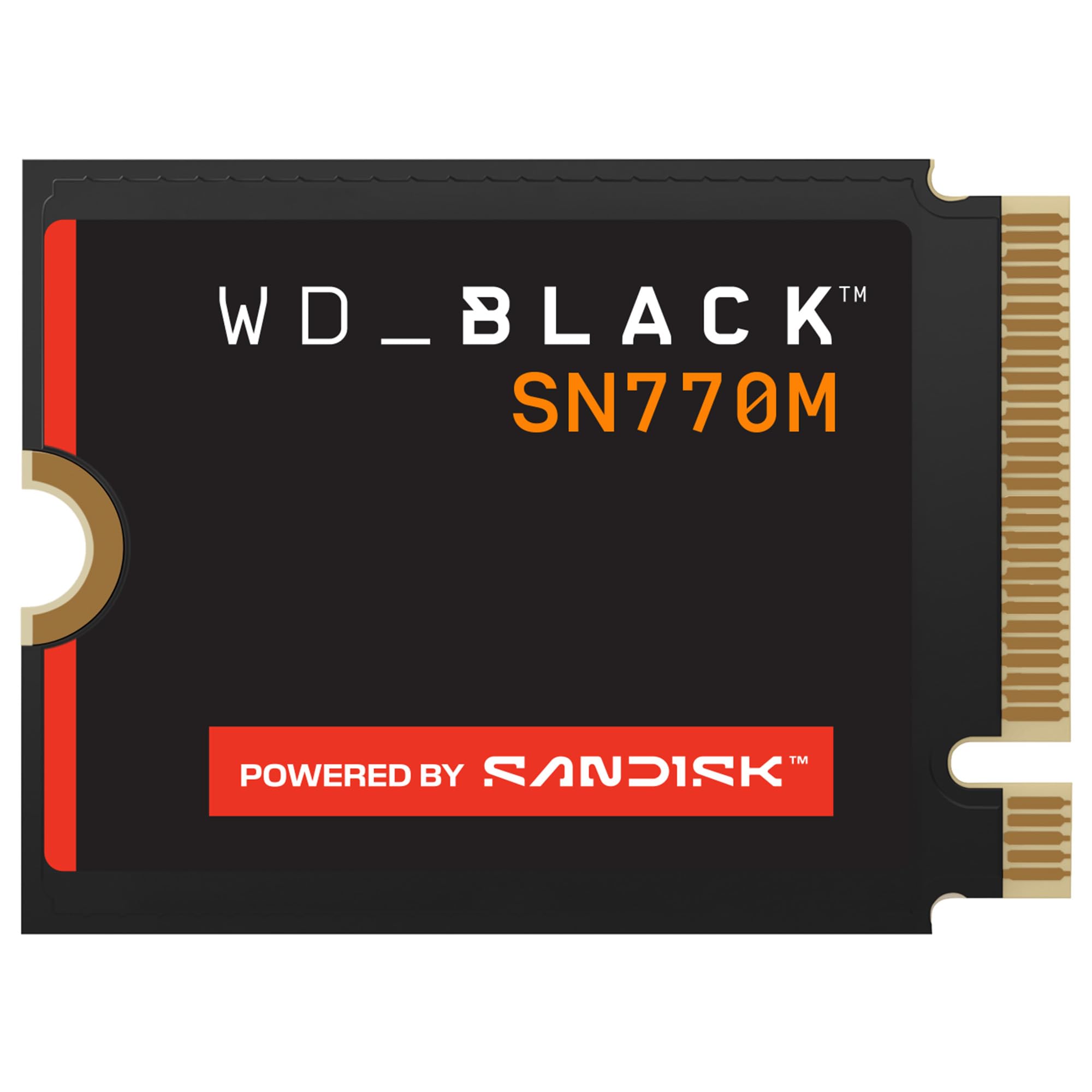 WD_BLACK SN770M 2TB M.2 2230 NVMeSSD - PCIe Gen 4.0, Speeds up to 5,150 MB/s, for Handheld Gaming Devices and Compatible laptops, Great for Asus ROG Ally, Steam Deck - WDBDNH0020BBK-WRSN