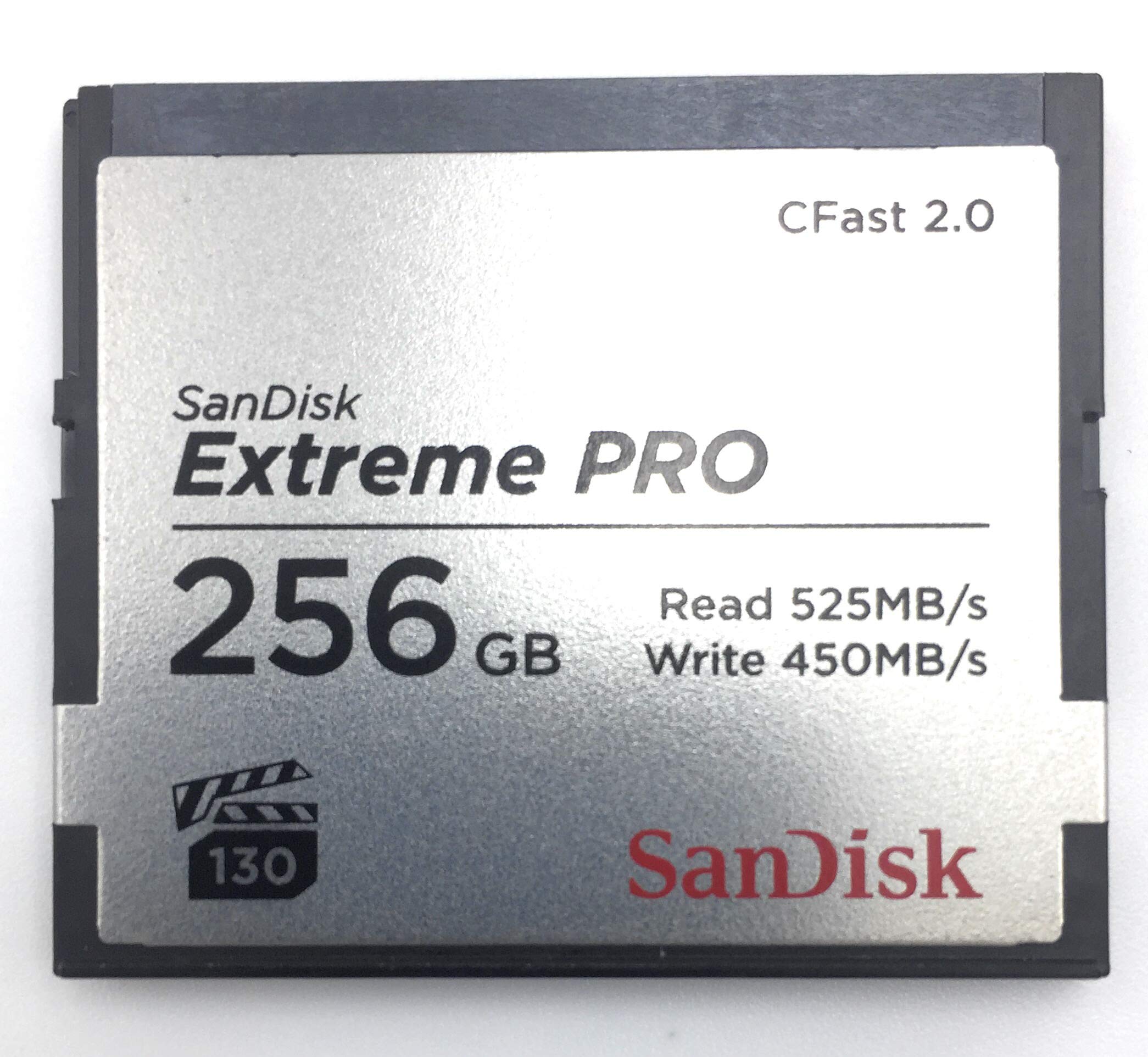SanDisk 256GB Extreme PRO CFast 2.0 Memory Card - SDCFSP-256G-G46D, Silver