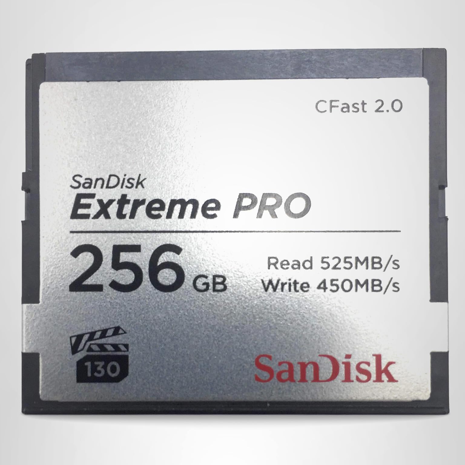 SanDisk 256GB Extreme PRO CFast 2.0 Memory Card - SDCFSP-256G-G46D, Silver