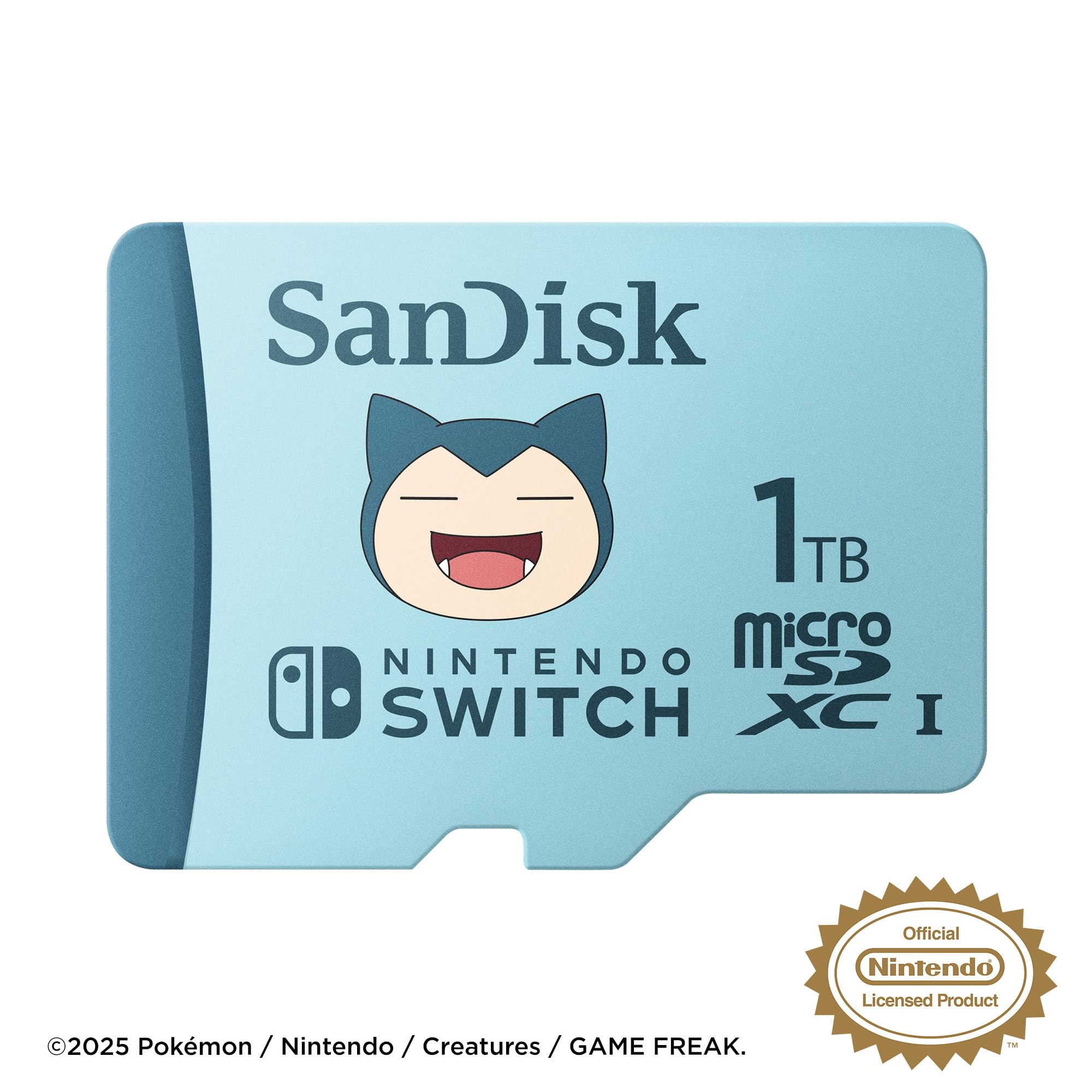 SanDisk 1TB microSDXC Card Licensed for Nintendo Switch, Pokémon Snorlax Edition - SDSQXAO-1T00-GN6ZK