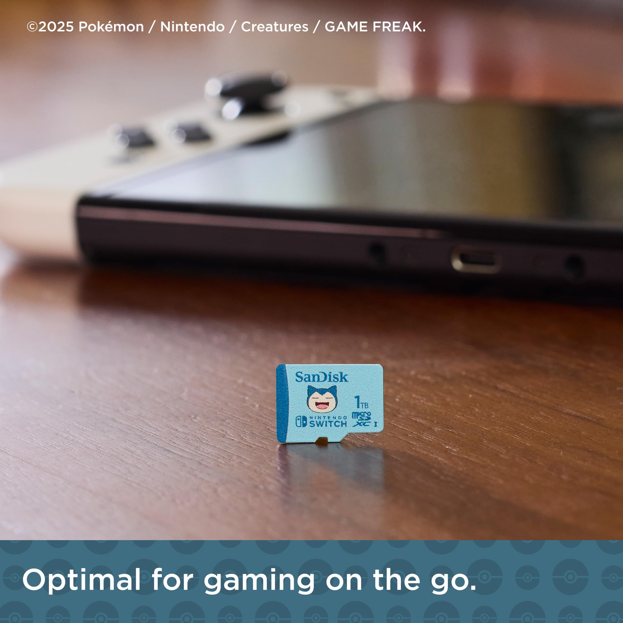SanDisk 1TB microSDXC Card Licensed for Nintendo Switch, Pokémon Snorlax Edition - SDSQXAO-1T00-GN6ZK