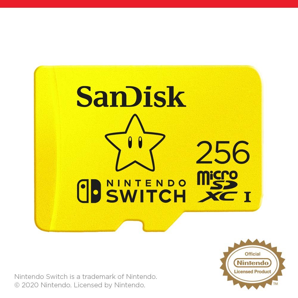 SanDisk 256GB microSDXC-Card, Licensed for Nintendo-Switch - SDSQXAO-256G-GNCZN