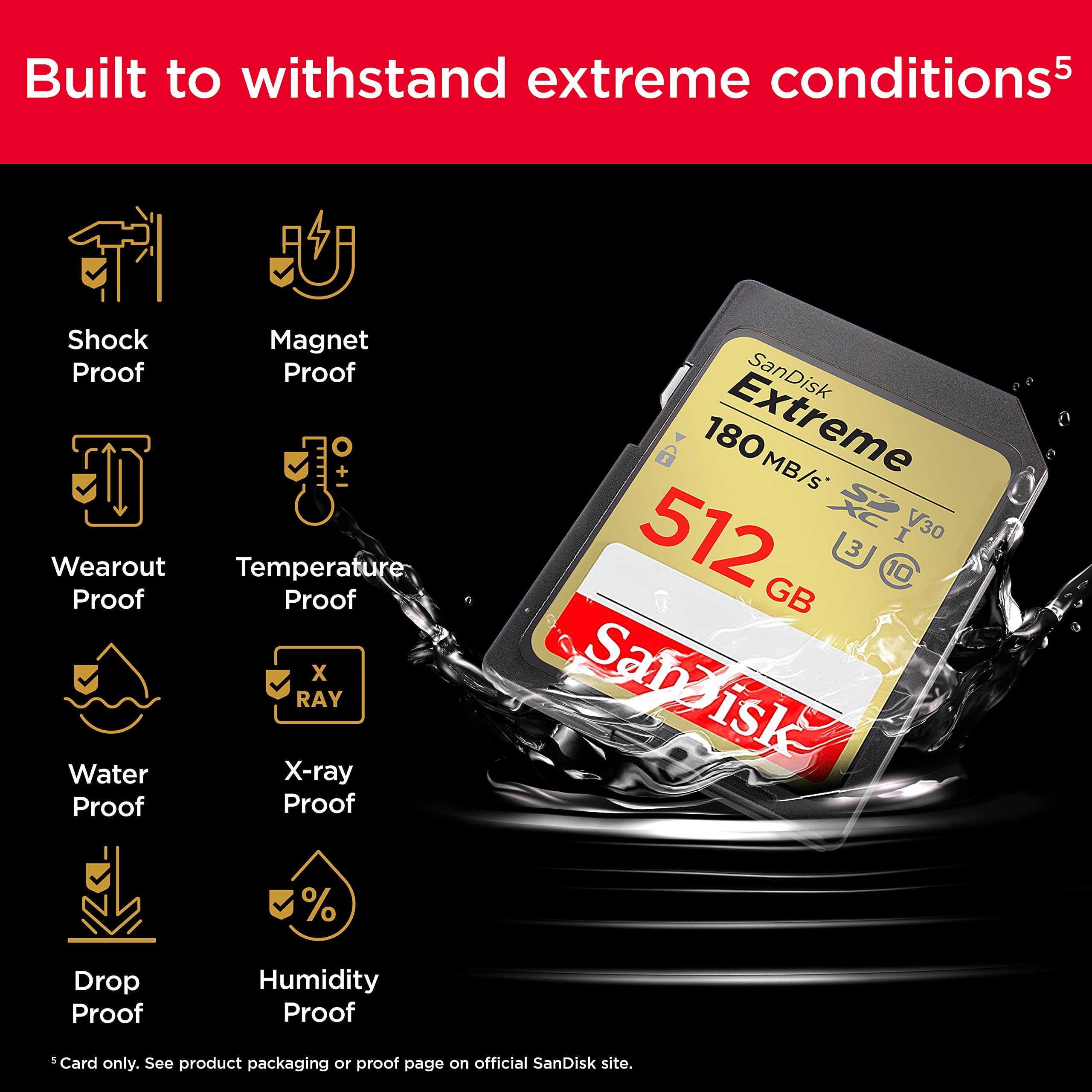 SanDisk 512GB Extreme SDXC UHS-I Memory Card - C10, U3, V30, 4K, UHD, SD Card - SDSDXVV-512G-GNCIN 5 SanDisk 512GB Extreme SDXC UHS-I Memory Card - C10, U3, V30, 4K, UHD, SD Card - SDSDXVV-512G-GNCIN