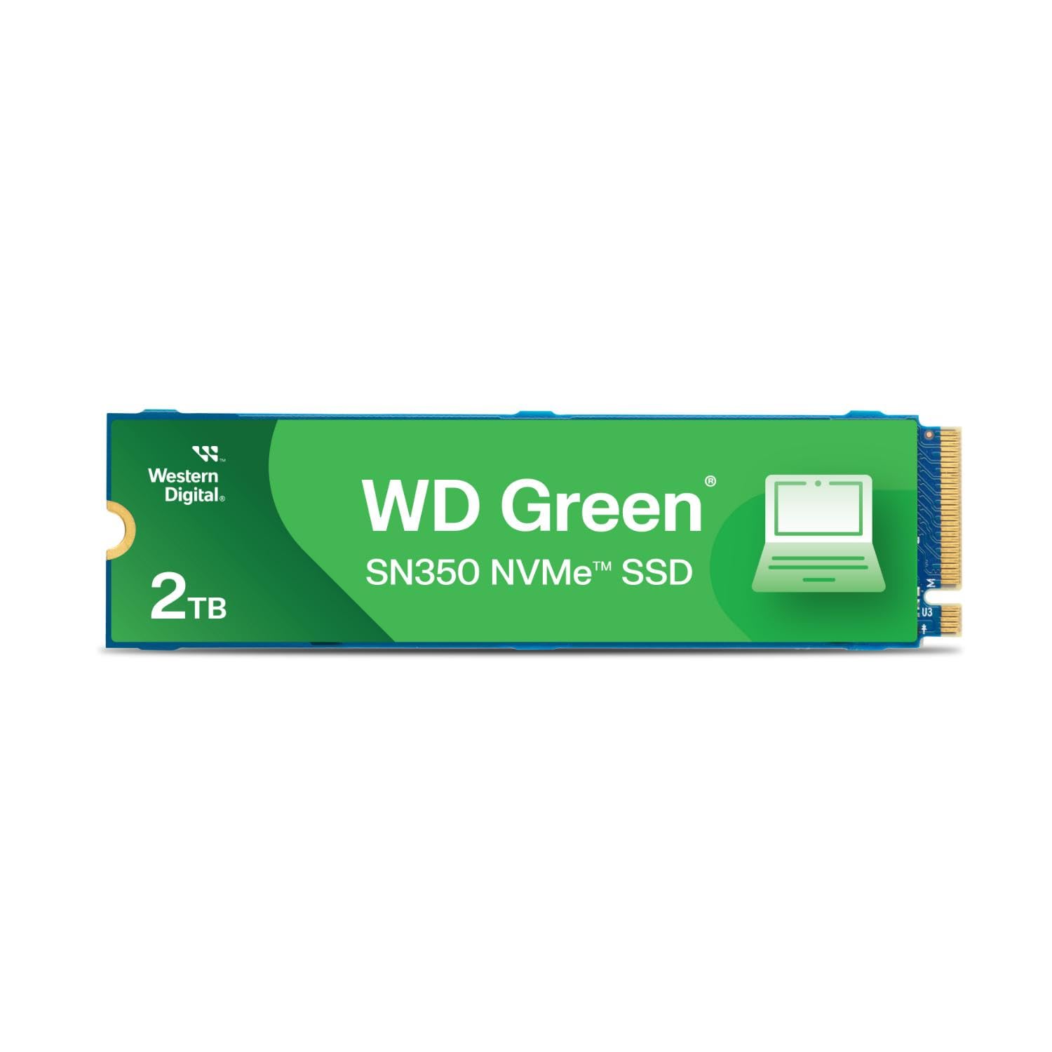 Western Digital 2TB WD Green SN350 NVMe Internal SSD Solid State Drive - Gen3 PCIe, QLC, M.2 2280, Up to 3,200 MB/s - WDS200T3G0C