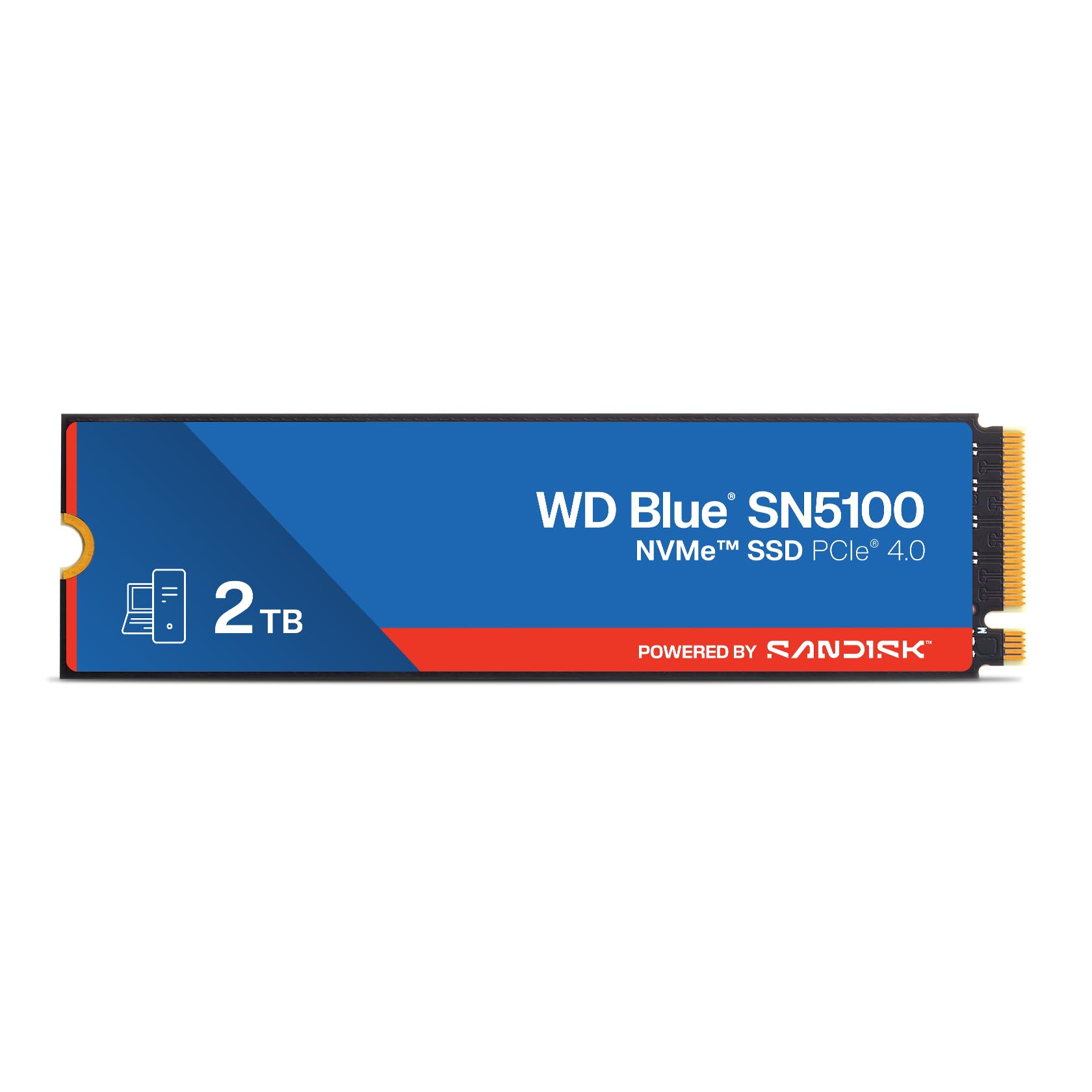 WD Blue SN5100 2TB NVMe SSD - M.2 2280, PCIe Gen 4.0, Internal Solid State Drive - Read Speeds Up to 7,100MB/s, Upgrade Storage for PC/Laptops - WDS200T5B0E